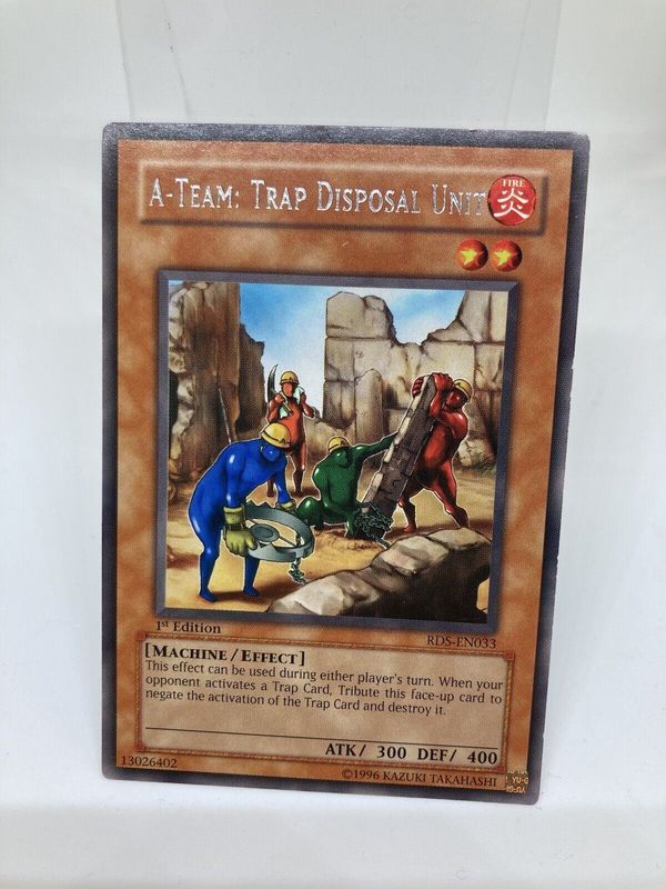 Carta YUGIOH-A-Team: Trap Disposal Unit (V.1 - Rare)-RDS-EN033-EN-Poor-Rare 1.Ed