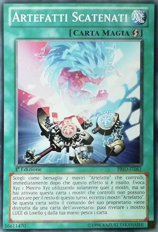 Carta YUGIOH-Artefatti Scatenati-PRIO-IT061-ITA-EX-Common 1.Ed