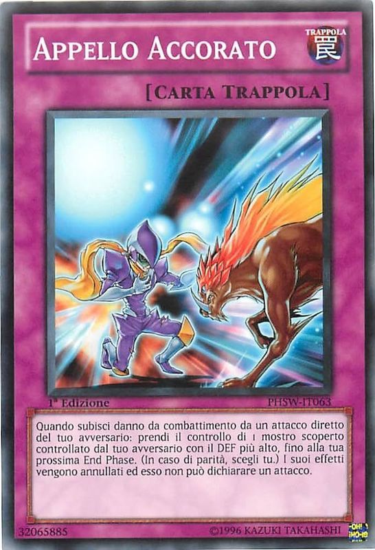 Carta YUGIOH-Appello Accorato-PHSW-IT063-ITA-EX-Common 1.Ed