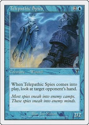 Carta MTG-Spie telepatiche-Settima Edizione-N.090-CHINA-S-EX-