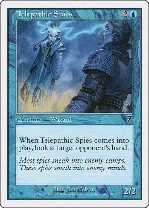 Carta MTG-Spie telepatiche-Settima Edizione-N.090-CHINA-S-EX-