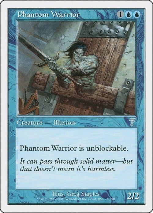 Carta MTG-Guerriero Fantasma-Settima Edizione-N.065-ITA-Played-