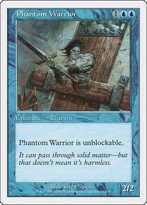 Carta MTG-Guerriero Fantasma-Settima Edizione-N.065-ITA-Played-