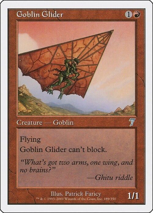 Carta MTG-Aliante Goblin-Settima Edizione-N.189-EN-EX-