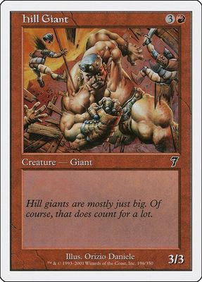 Carta MTG-Hill Giant-Settima Edizione-N.186-EN-EX- Carta MTG-Hill Giant-Settima Edizione-N.186-EN-EX-