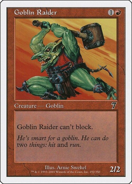 Carta MTG-Goblin Raider-Settima Edizione-N.196-EN-Good-