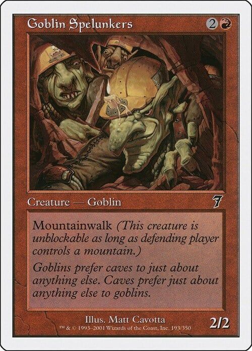 Carta MTG-Goblin Speleologi-Settima Edizione-N.192-ITA-Poor-