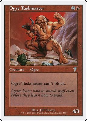Carta MTG-Sorvegliante Ogre-Settima Edizione-N.226-ITA-Good-