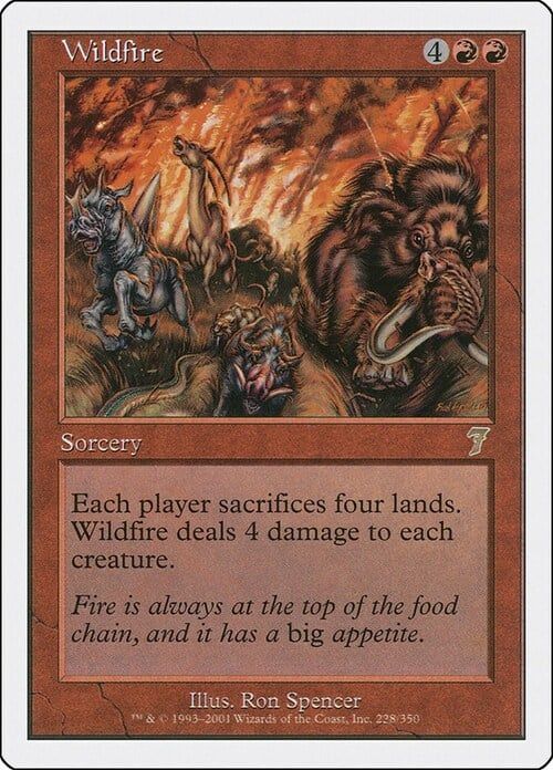 Carta MTG-Fuoco Selvaggio-Settima Edizione-N.224-ITA-LP-