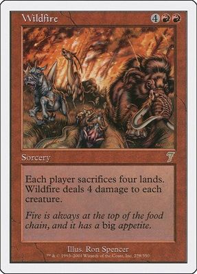 Carta MTG-Fuoco Selvaggio-Settima Edizione-N.224-ITA-LP-