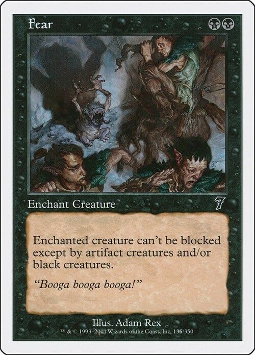 Carta MTG-Fear-Settima Edizione-N.135-EN-EX-