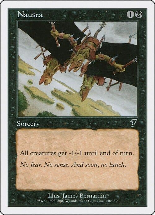 Carta MTG-Nausea-Settima Edizione-N.135-CHINA-S-EX-