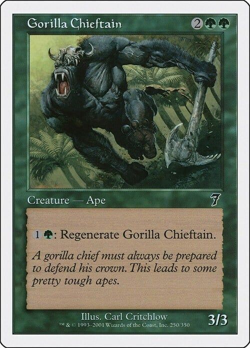 Carta MTG-Capotribù dei Gorilla-Settima Edizione-N.275-ITA-Poor-