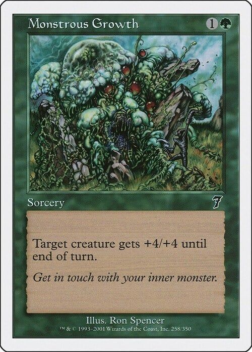 Carta MTG-Crescita Mostruosa-Settima Edizione-N.262-ITA-LP-