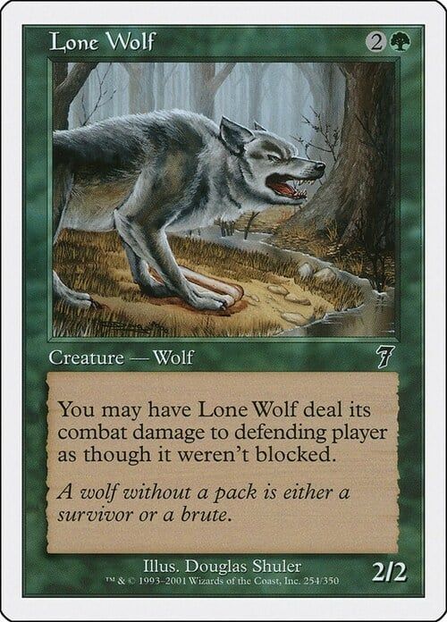 Carta MTG-Lupo Solitario-Settima Edizione-N.233-ITA-Good-