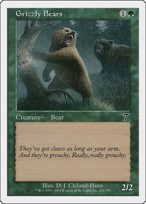 Carta MTG-Orso Grizzly-Settima Edizione-N.279-ITA-Good-
