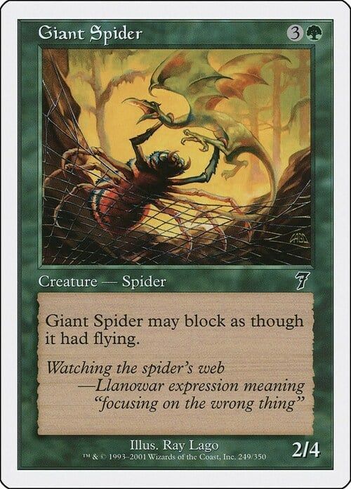 Carta MTG-Ragno Gigante-Settima Edizione-N.251-ITA-Good-