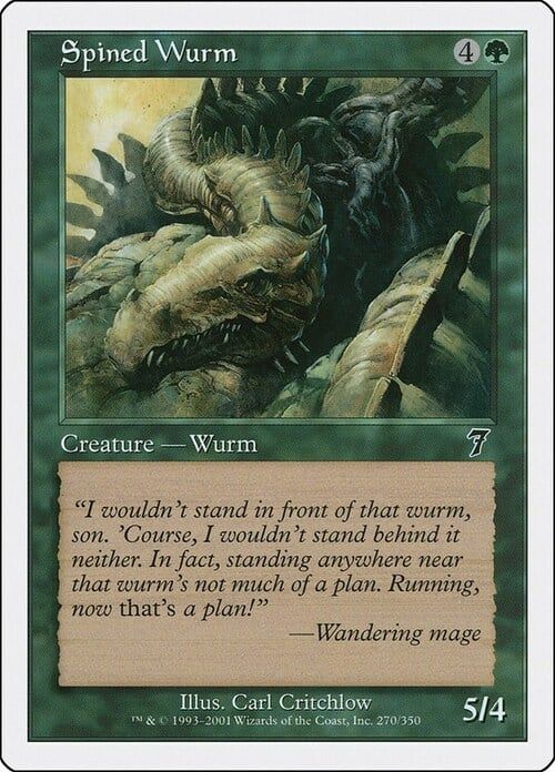 Carta MTG-Wurm Spinato-Settima Edizione-N.271-ITA-LP-