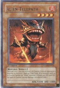 Carta YUGIOH-Alieno Telepatico-GLAS-IT034-ITA-Good-Rare 1.Ed