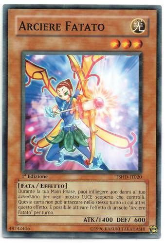 Carta YUGIOH-Arciere Fatato-TSHD-IT020-ITA-Good-Common 1.Ed