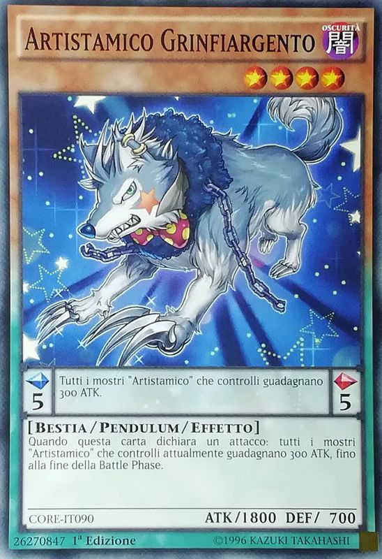 Carta YUGIOH-Artistamico Grinfiargento-CORE-IT090-ITA-Played-Common 1.Ed