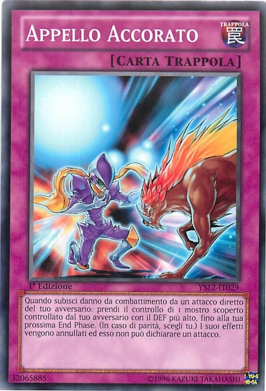 Carta YUGIOH-Appello Accorato-YS12-IT029-ITA-Good-Common 1.Ed