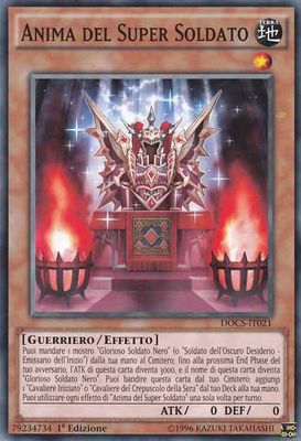 Carta YUGIOH-Anima del Super Soldato-DOCS-IT021-ITA-EX-Common 1.Ed