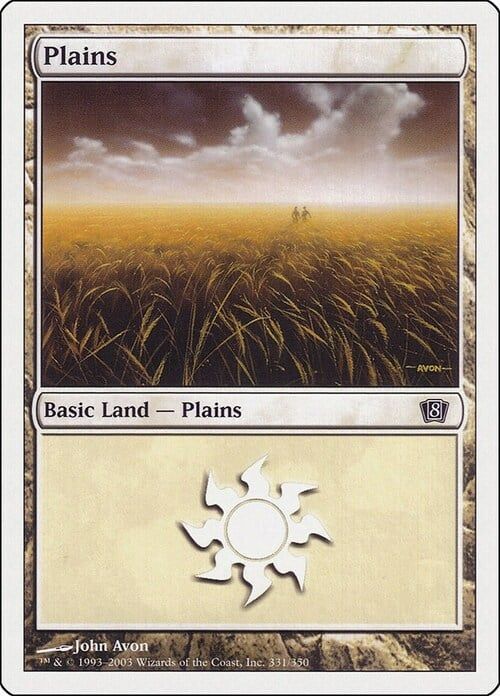 Carta MTG-Pianura (V.1)-Ottava Edizione-N.346-ITA-Good-