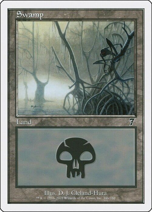 Carta MTG-Palude (V.1)-Settima Edizione-N.060-ITA-LP-