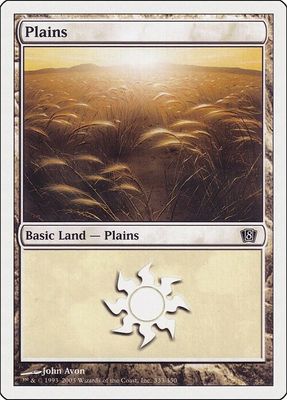 Carta MTG-Plains (V.3)-Ottava Edizione-N.333-EN-EX-