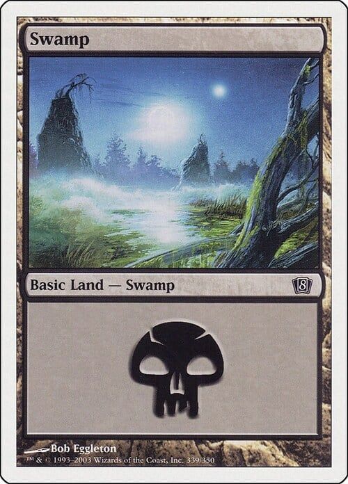 Carta MTG-Palude (V.1)-Ottava Edizione-N.333-ITA-Good-