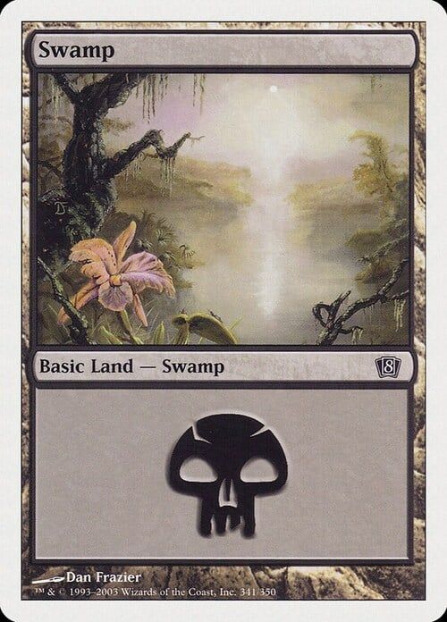 Carta MTG-Palude (V.3)-Ottava Edizione-N.340-ITA-Good-