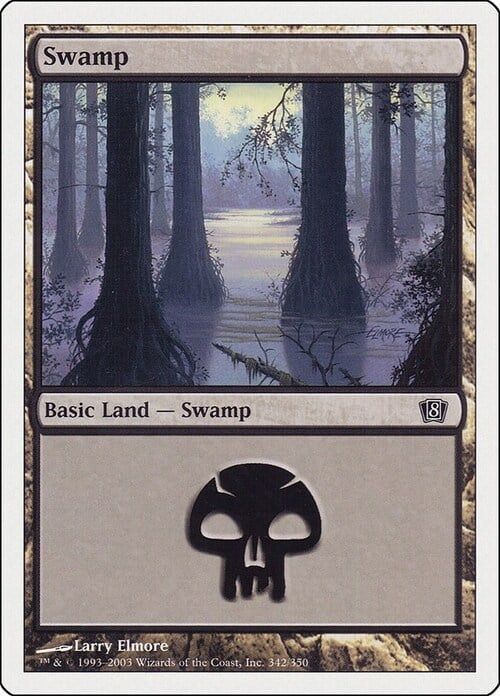 Carta MTG-Palude (V.4)-Ottava Edizione-N.341-ITA-Good-