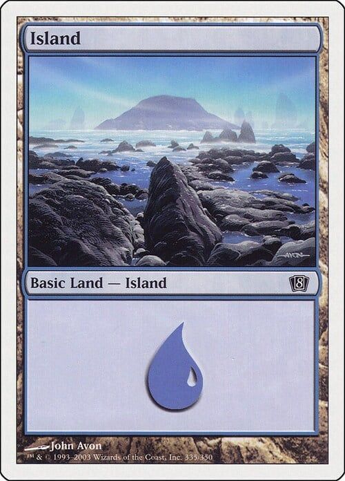 Carta MTG-Isola (V.1)-Ottava Edizione-N.348-ITA-LP-