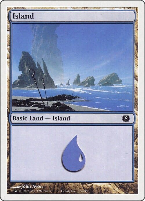 Carta MTG-Isola (V.2)-Ottava Edizione-N.335-ITA-Good-