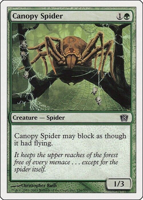 Carta MTG-Canopy Spider-Ottava Edizione-N.236-EN-EX-