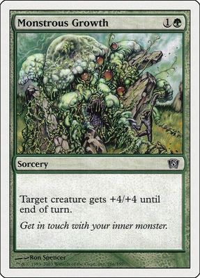 Carta MTG-Crescita Mostruosa-Ottava Edizione-N.266-ITA-EX-