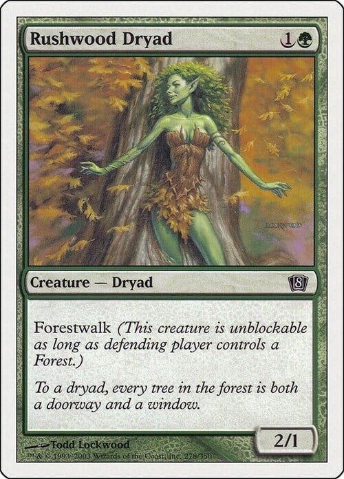 Carta MTG-Rushwood Dryad-Ottava Edizione-N.278-EN-EX-
