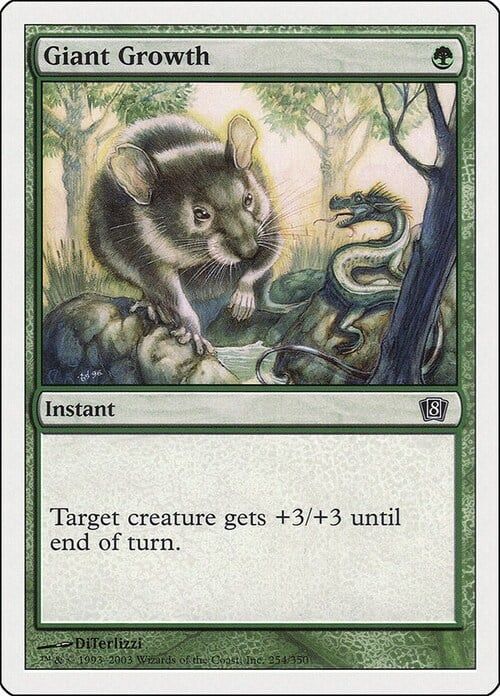 Carta MTG-Crescita Gigante-Ottava Edizione-N.257-ITA-LP-