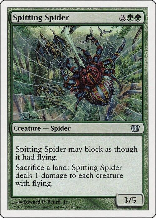 Carta MTG-Spitting Spider-Ottava Edizione-N.255-EN-EX-
