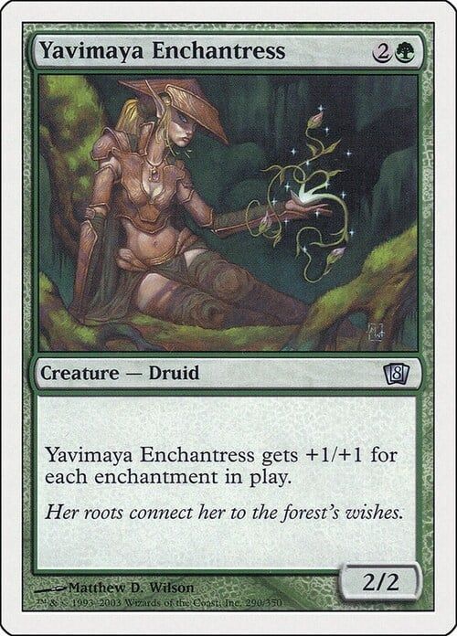 Carta MTG-Incantatrice di Yavimaya-Ottava Edizione-N.280-ITA-Played-