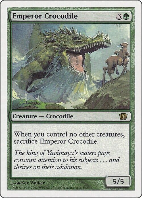 Carta MTG-Coccodrillo Imperatore-Ottava Edizione-N.260-ITA-EX-