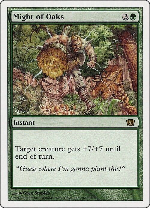 Carta MTG-Might of Oaks -Ottava Edizione-N.246-EN-EX-