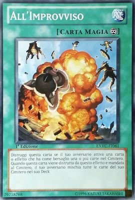 Carta YUGIOH-All'Improvviso-EXVC-IT061-ITA-Good-Common 1.Ed Carta YUGIOH-All'Improvviso-EXVC-IT061-ITA-Good-Common 1.Ed