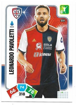 Trading card Adrenalyne 2020-21 - N°251 Leonardo Pavoletti  Cagliari