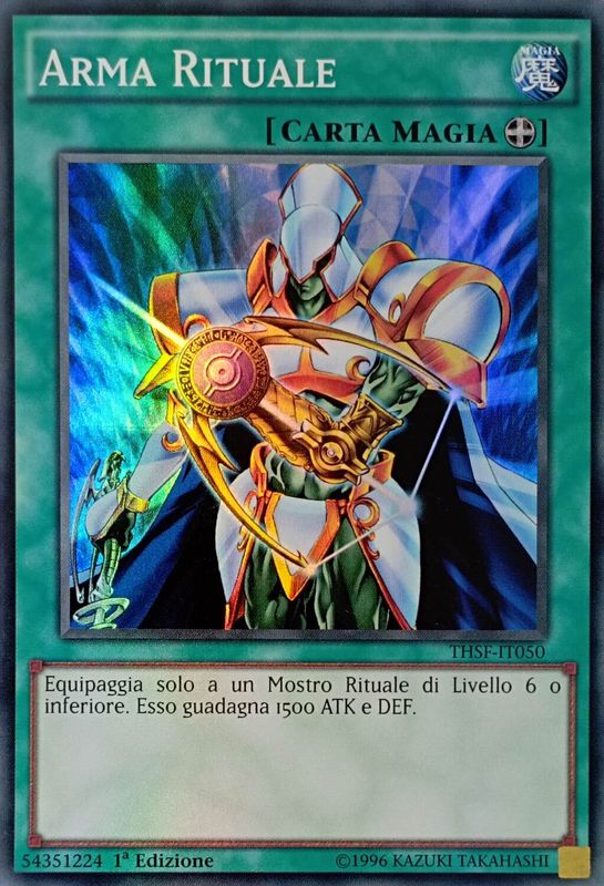 Carta YUGIOH-Arma Rituale-THSF-IT050-ITA-NM-Super Rare 1Ed
