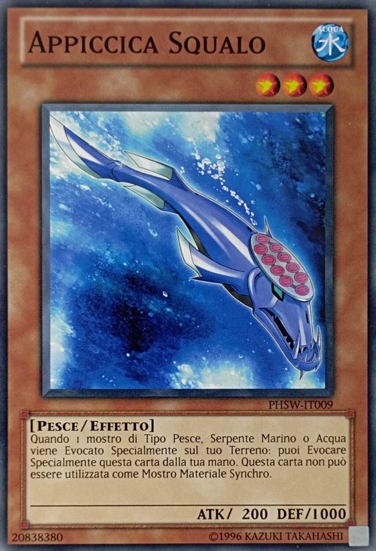 Carta YUGIOH-Appiccica Squalo-PHSW-IT009-ITA-EX-Common