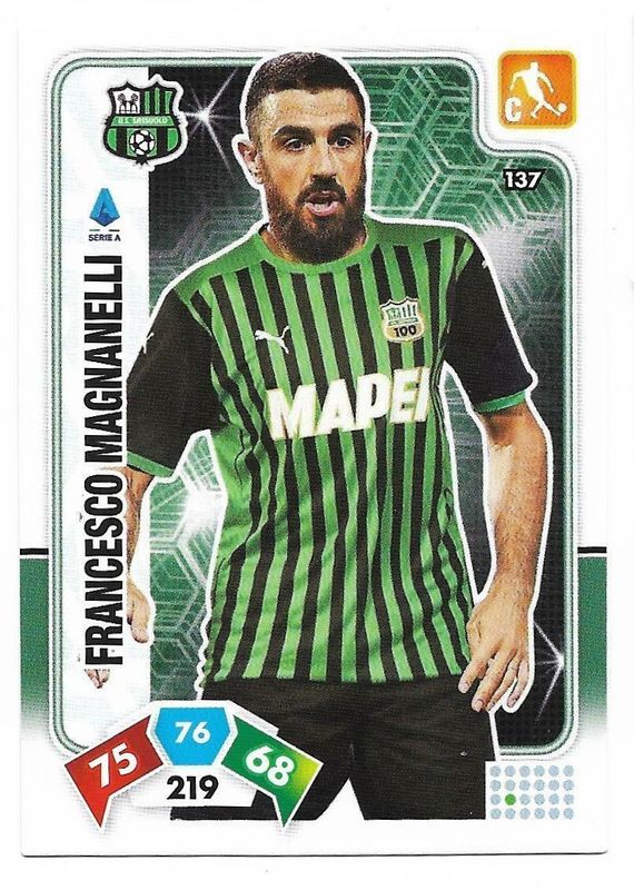 Trading card Adrenalyne 2020-21 - N°137 Francesco Magnanelli  Sassuolo