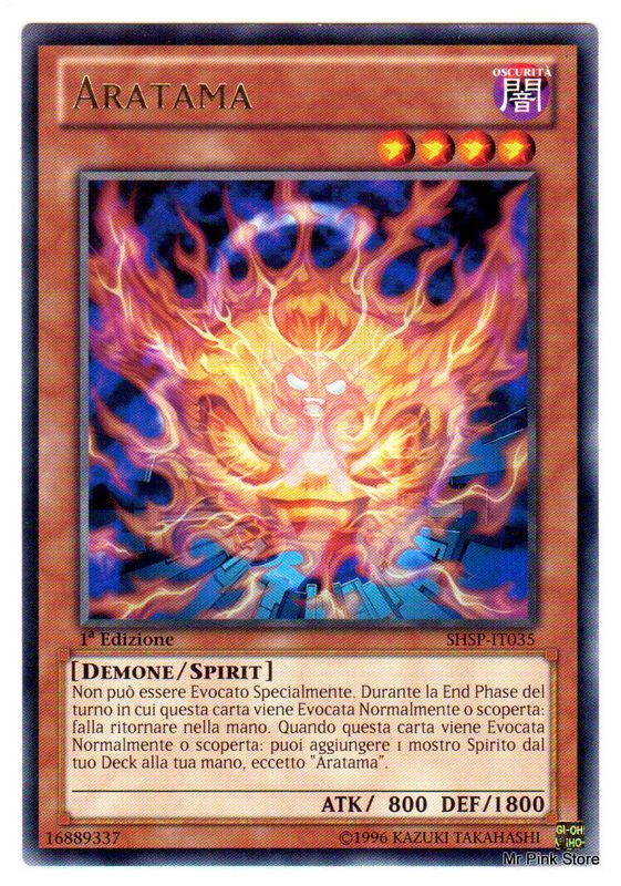 Carta YUGIOH-Aratama-SHSP-IT035-ITA-EX-Rare 1.Ed