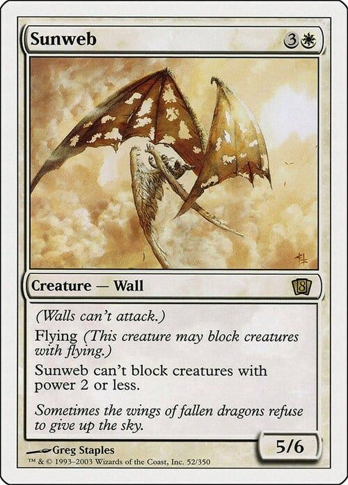 Carta MTG-Ragnatela Solare-Ottava Edizione-N.136-ITA-EX-